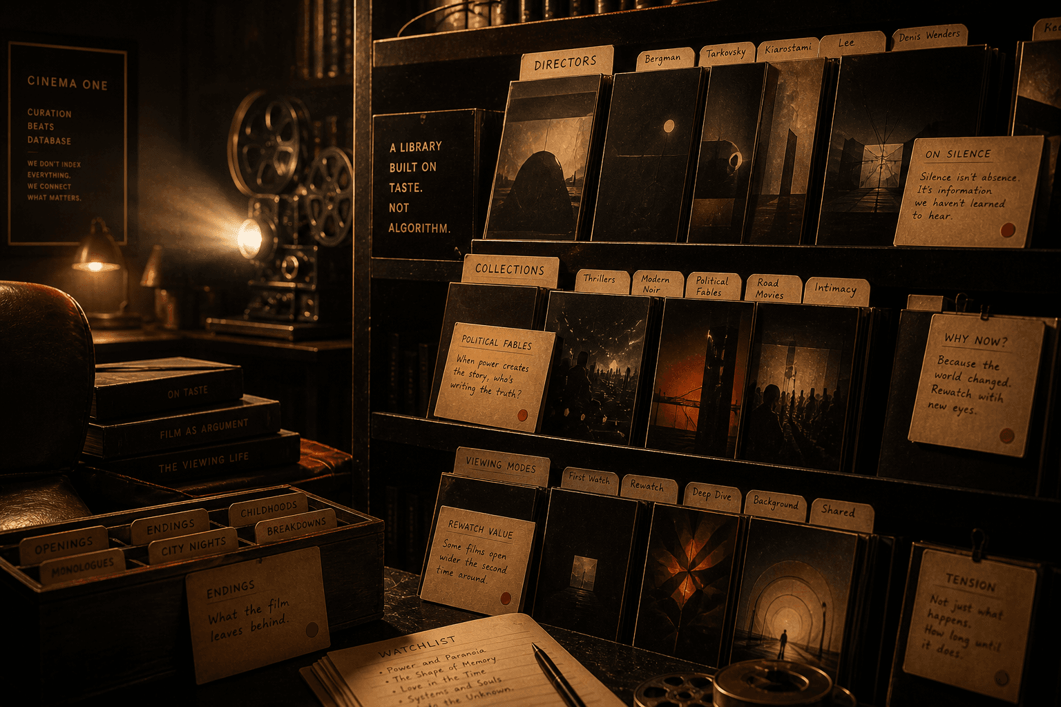 Cinema One curated shelves